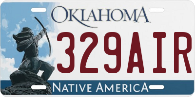 OK license plate 329AIR