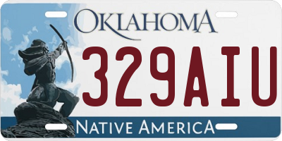 OK license plate 329AIU