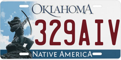 OK license plate 329AIV