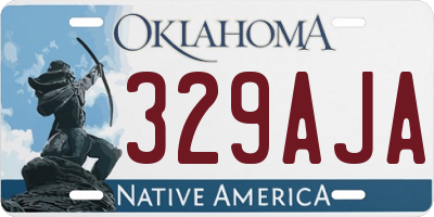 OK license plate 329AJA