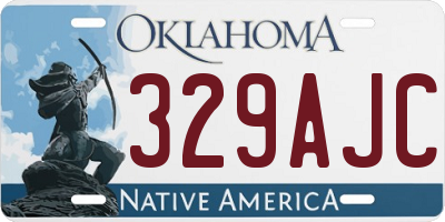 OK license plate 329AJC