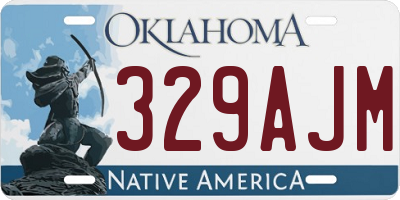 OK license plate 329AJM