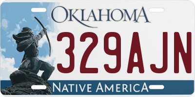 OK license plate 329AJN