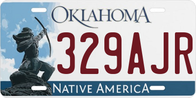 OK license plate 329AJR