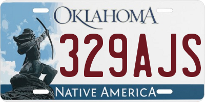 OK license plate 329AJS