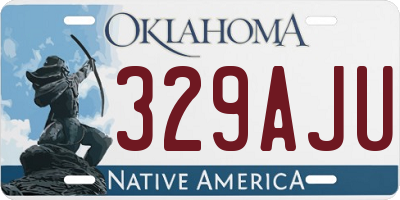 OK license plate 329AJU