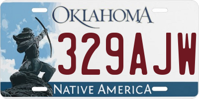 OK license plate 329AJW