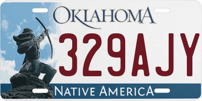 OK license plate 329AJY