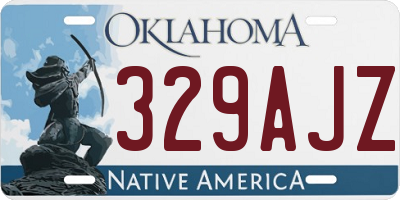 OK license plate 329AJZ