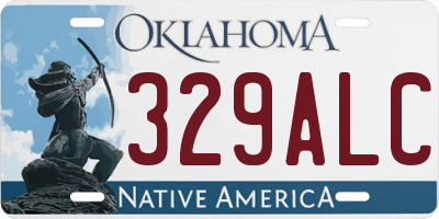 OK license plate 329ALC