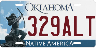 OK license plate 329ALT