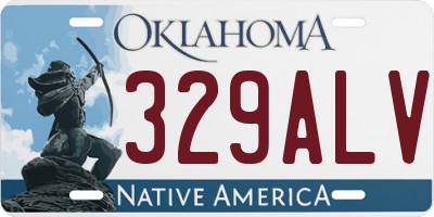 OK license plate 329ALV
