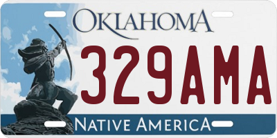 OK license plate 329AMA