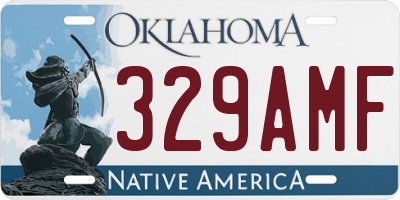 OK license plate 329AMF