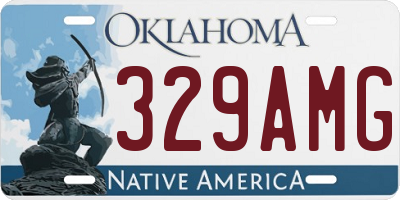 OK license plate 329AMG