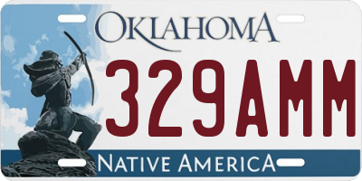 OK license plate 329AMM