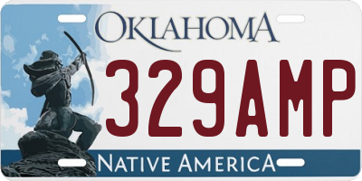 OK license plate 329AMP