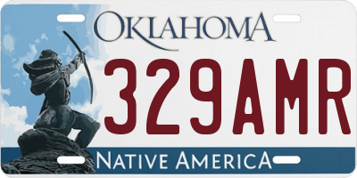 OK license plate 329AMR