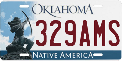 OK license plate 329AMS