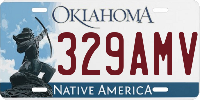 OK license plate 329AMV