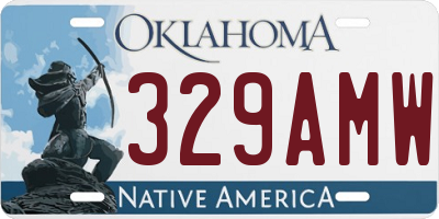 OK license plate 329AMW
