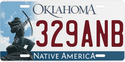 OK license plate 329ANB