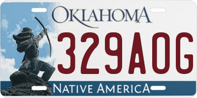 OK license plate 329AOG