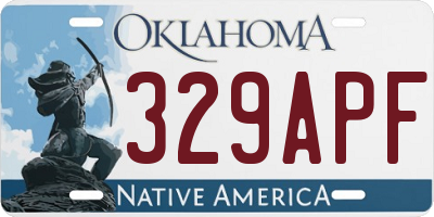 OK license plate 329APF