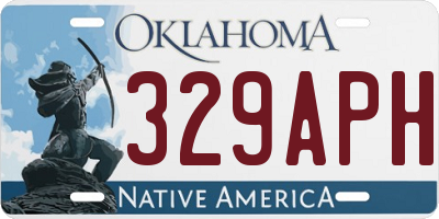 OK license plate 329APH