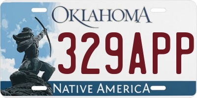 OK license plate 329APP