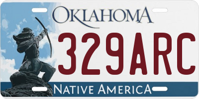 OK license plate 329ARC