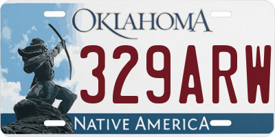 OK license plate 329ARW