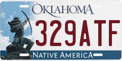 OK license plate 329ATF