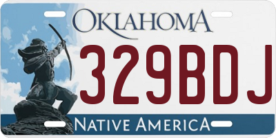 OK license plate 329BDJ