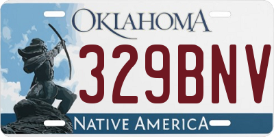 OK license plate 329BNV