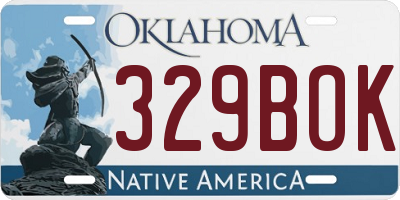 OK license plate 329BOK