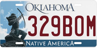 OK license plate 329BOM