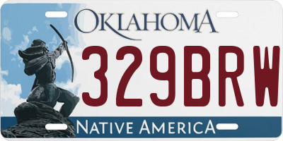 OK license plate 329BRW