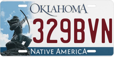 OK license plate 329BVN