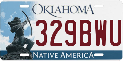 OK license plate 329BWU