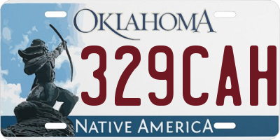 OK license plate 329CAH