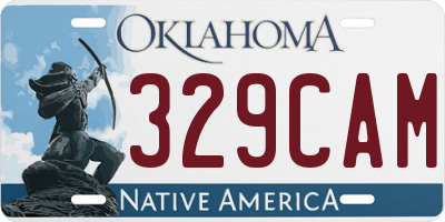 OK license plate 329CAM