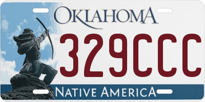 OK license plate 329CCC