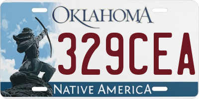 OK license plate 329CEA