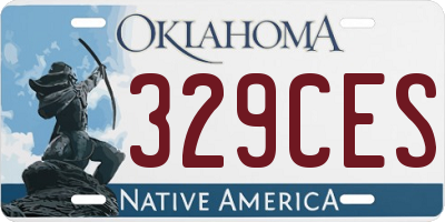 OK license plate 329CES