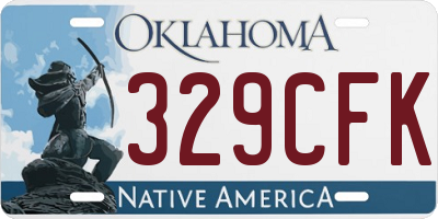 OK license plate 329CFK