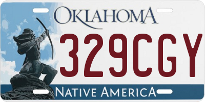 OK license plate 329CGY