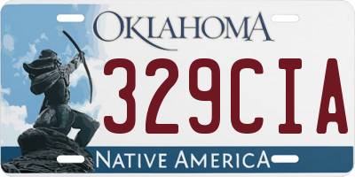 OK license plate 329CIA