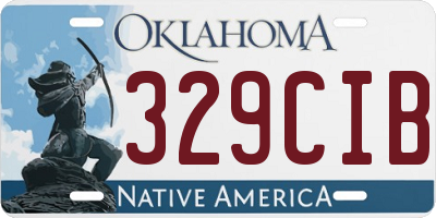 OK license plate 329CIB