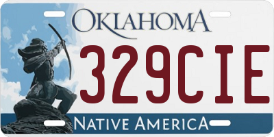 OK license plate 329CIE